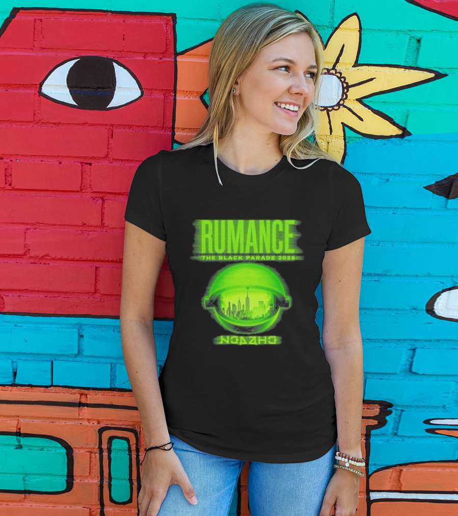 RUMANCE The Black Parade 2026 Neon Cityscape T-Shirt