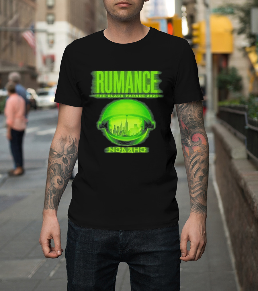 RUMANCE The Black Parade 2026 Neon Cityscape T-Shirt