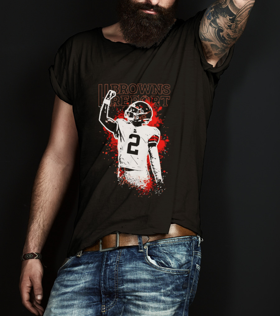 Shedeur Sanders Perfect Timing 2 Browns Report Cleveland Browns T-Shirt