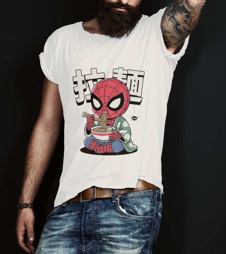 Spider Man Ramen Noodles Kanji Spideramen T-Shirt