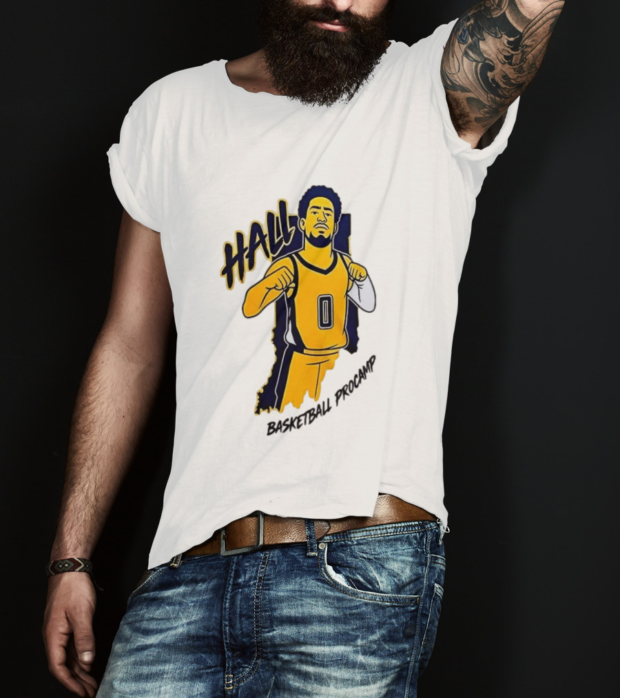 Indiana Pacers Haliburton Hall 0 Basketball Procamp T-Shirt