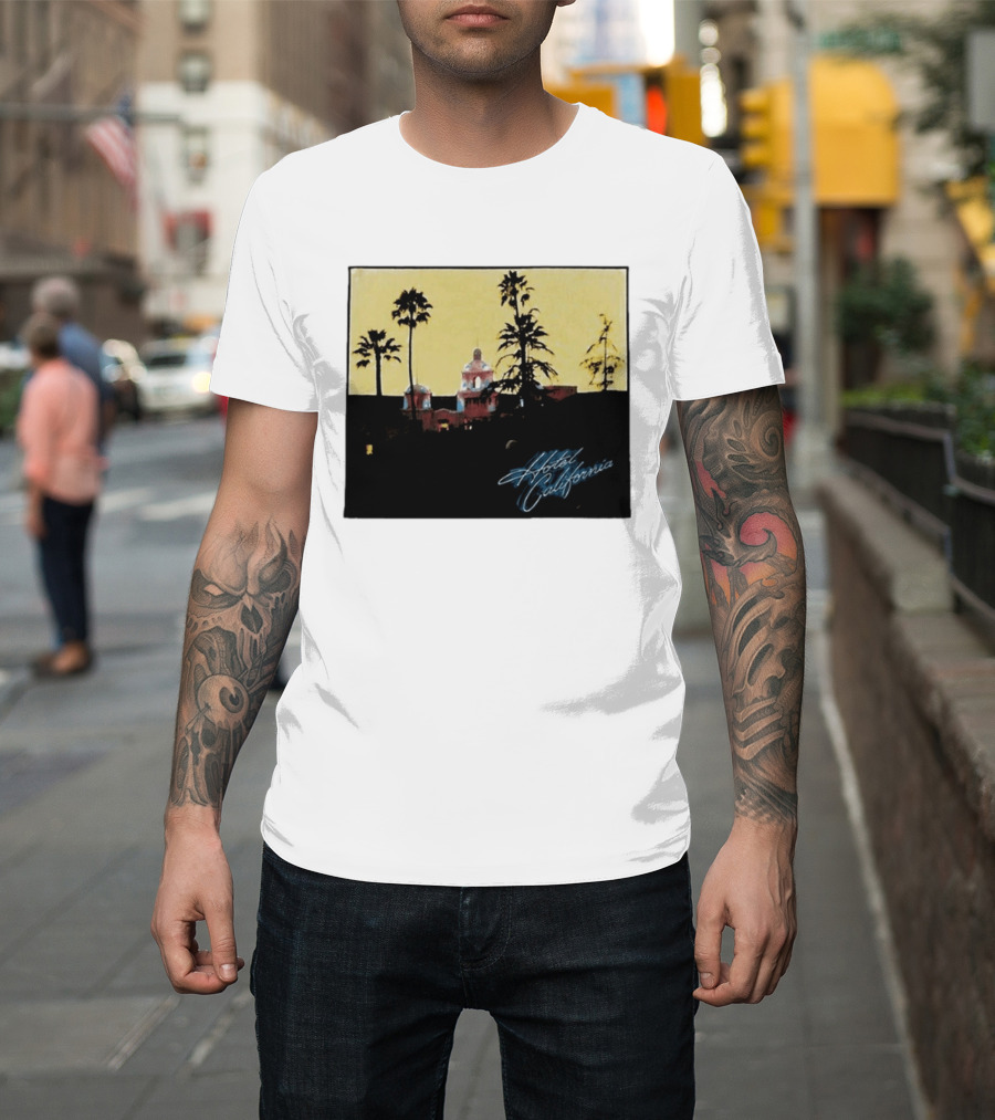 Hotel California Resort Scene 90s Eagles Justin Bieber 1995 T-Shirt