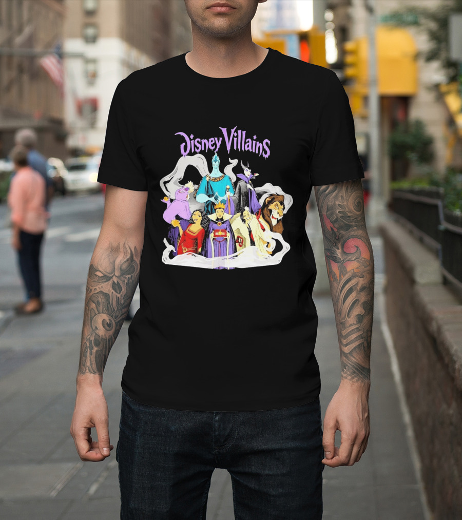 Disney Villains Halloween Squad Maleficent Hades Ursula Scar Evil Queen Cruella De Vil T-Shirt