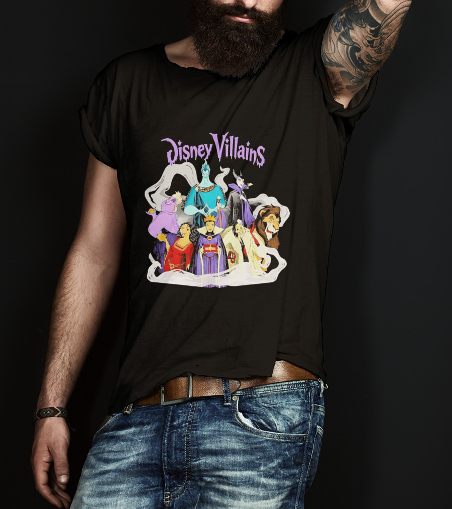 Disney Villains Halloween Squad Maleficent Hades Ursula Scar Evil Queen Cruella De Vil T-Shirt