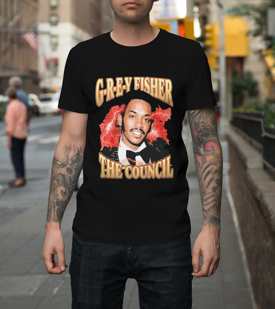 G REY Fisher The Council T-Shirt