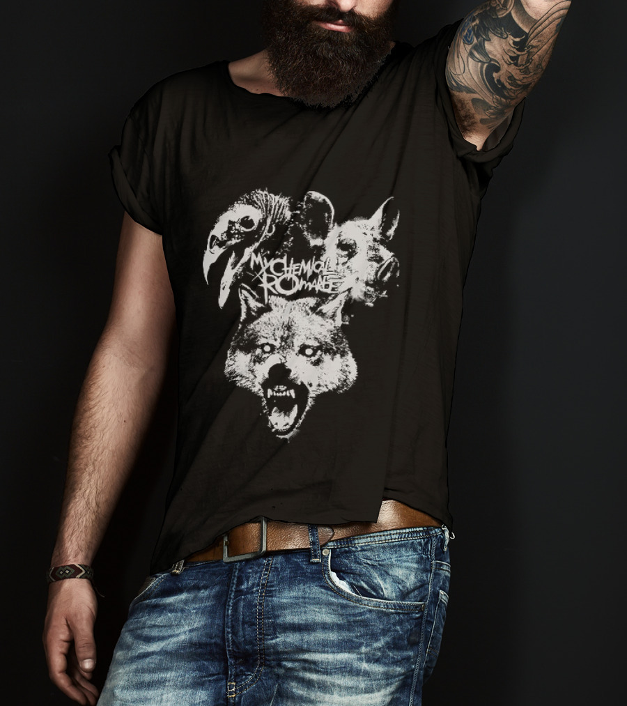 MCR Washington 2026 Tour Mask Animal Faces T-Shirt
