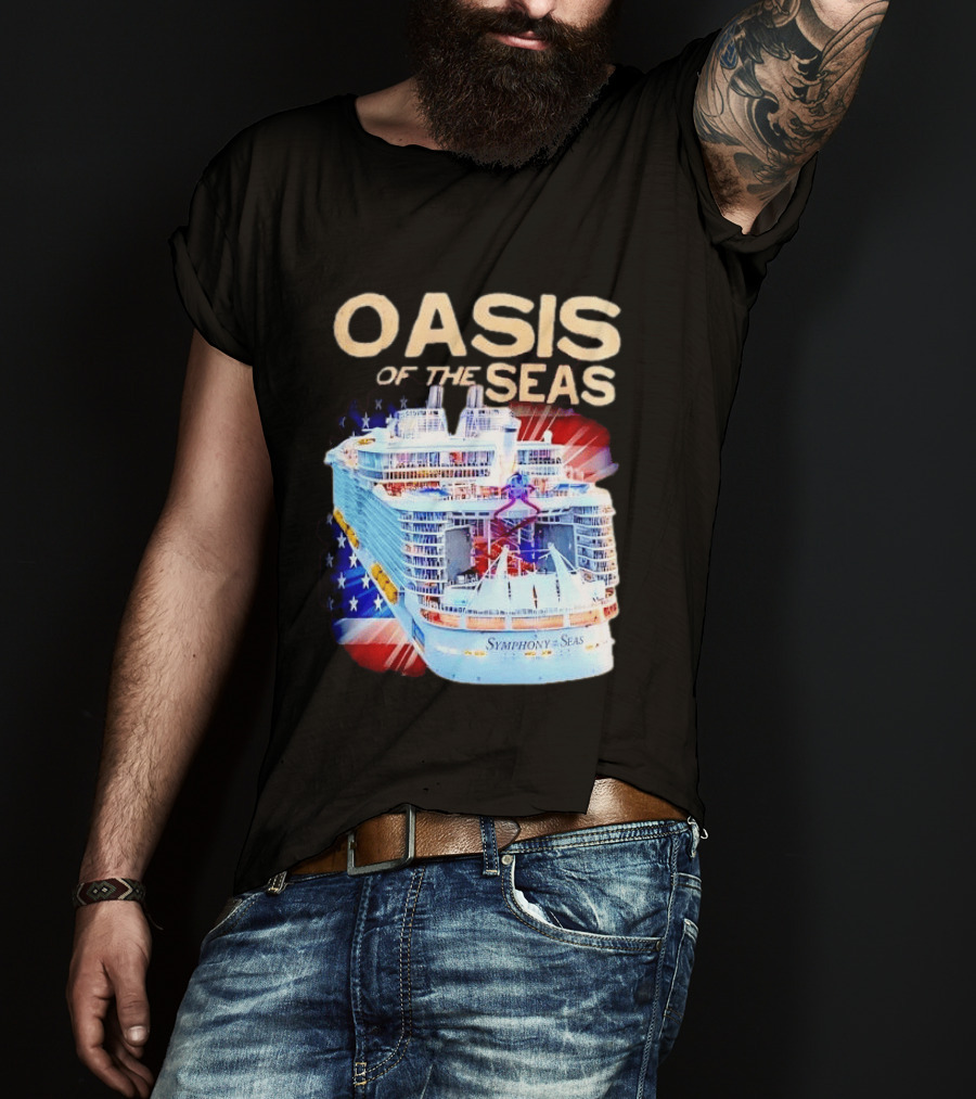 Oasis Of The Seas Symphony Cruise Ship American Flag T-Shirt