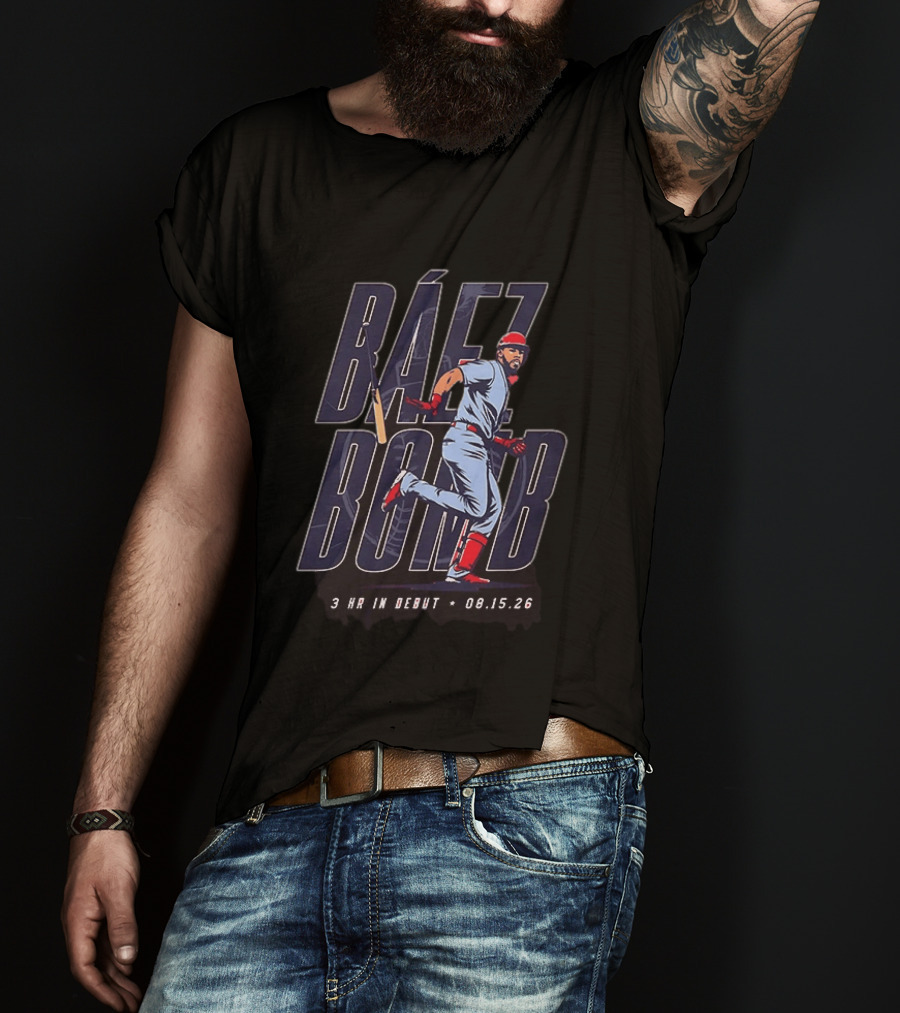 St. Louis Cardinals Baez Bomb Joshua Baez No 22 3 HR In Debut 08.15.26 T-Shirt