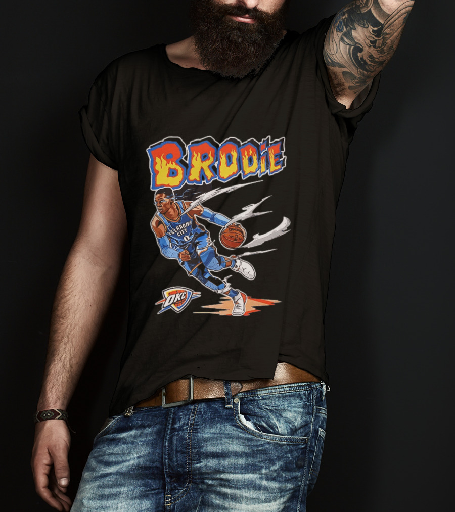 Brodie Russell Westbrook Oklahoma City Thunder OKC NBA Basketball T-Shirt