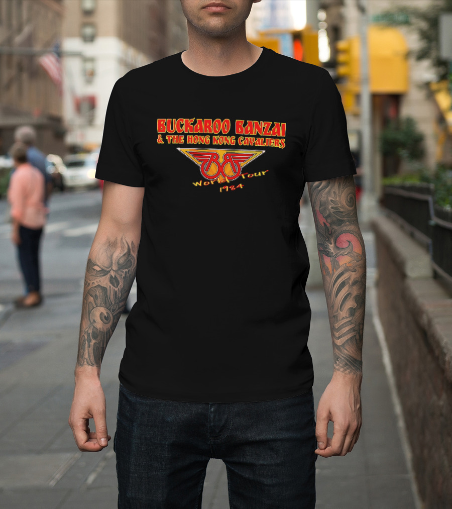 Buckaroo Banzai And The Hong Kong Cavaliers World Tour 1984 Retro BB Wings T-Shirt