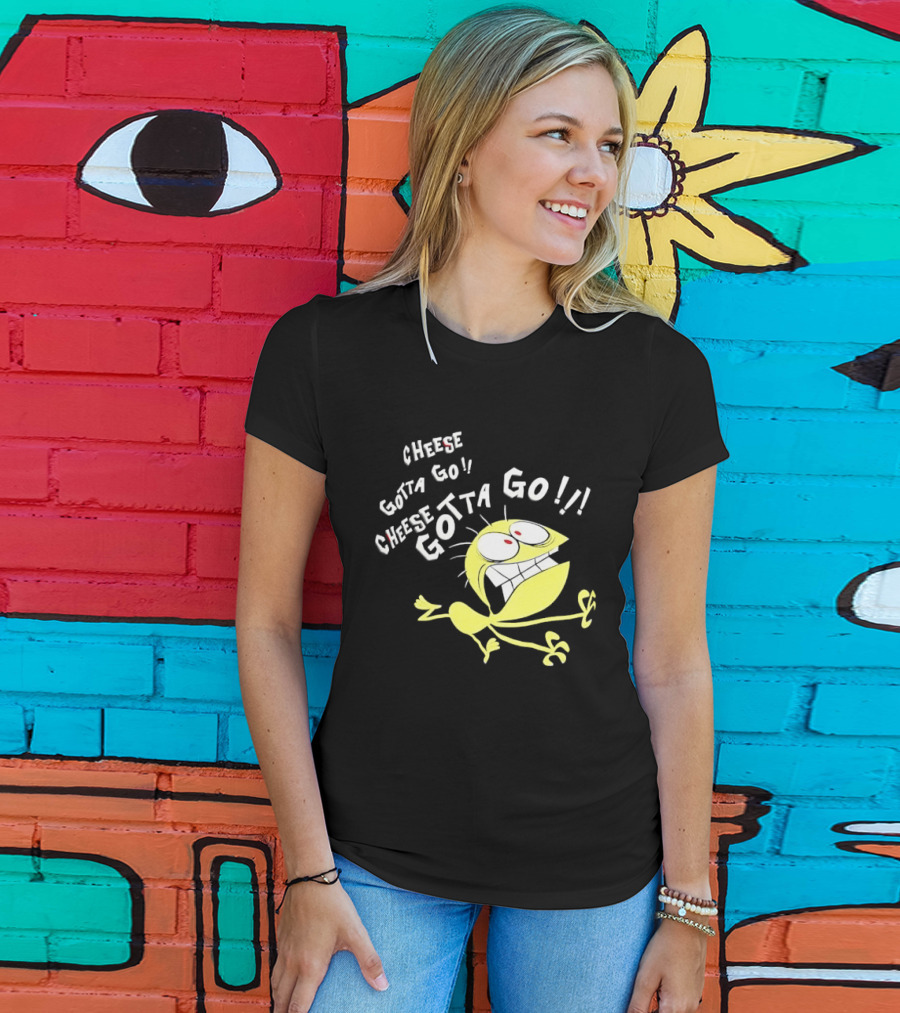Cheese Gotta Go!! Yellow Cartoon Imaginary Friend T-Shirt