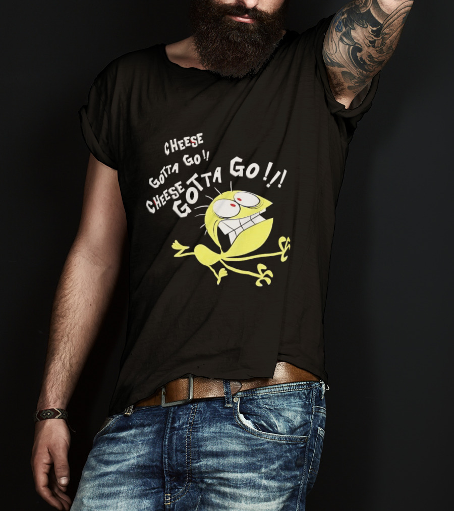 Cheese Gotta Go!! Yellow Cartoon Imaginary Friend T-Shirt