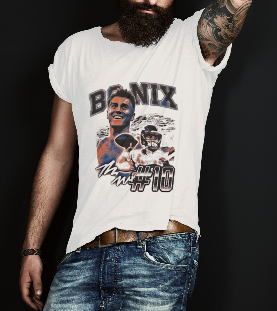 Bo Nix Number 10 Football Player T-Shirt