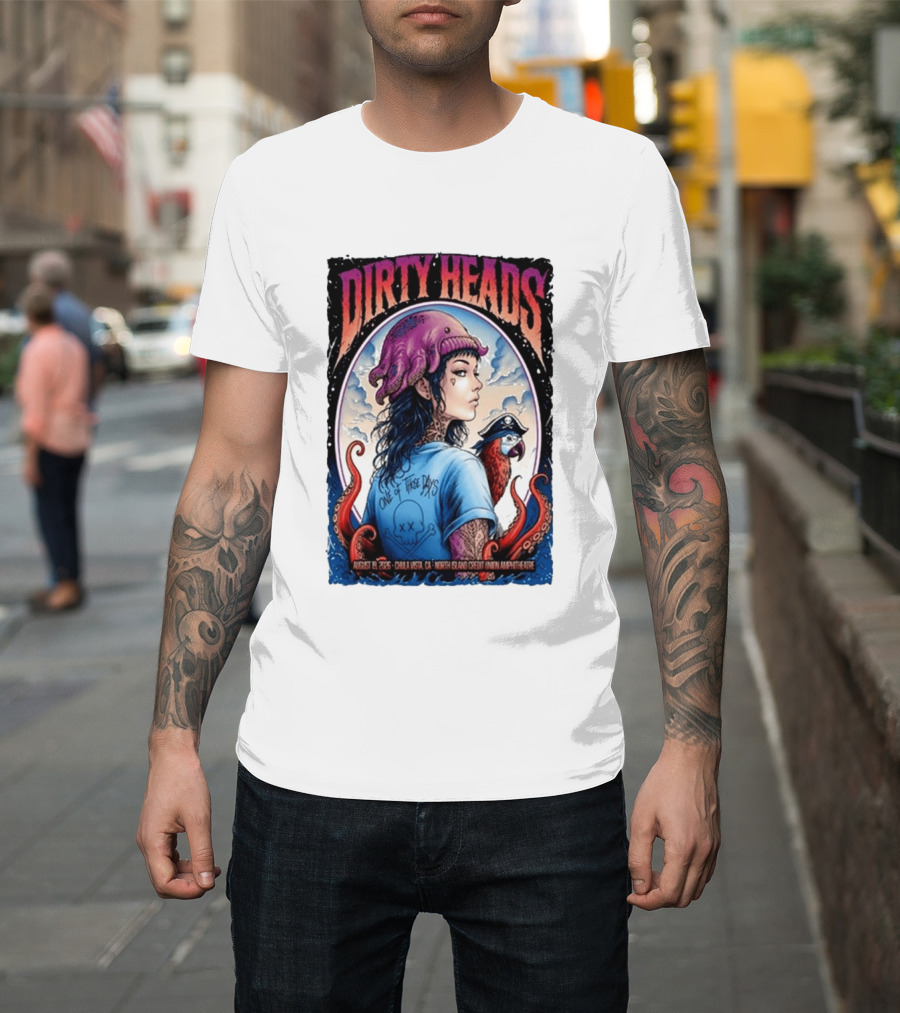 Dirty Heads One Of Those Days Pirate Octopus North Island Credit Union Amphitheatre Chula Vista CA Aug 19 2026 T-Shirt