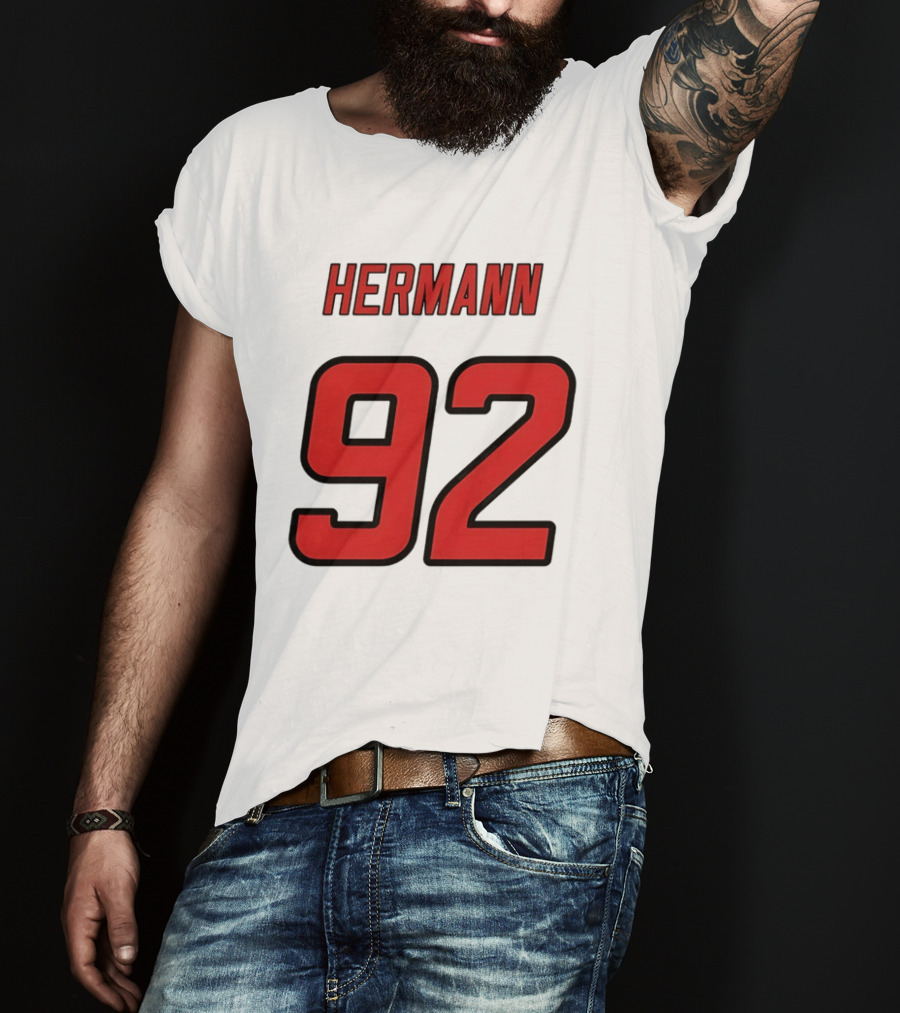 Hermann 92 Red Lettering Athletic Jersey T-Shirt