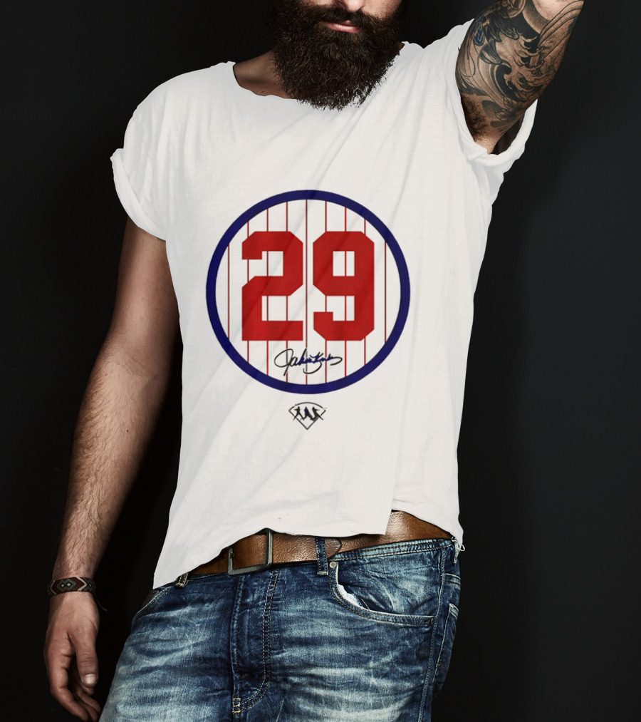 John Kruk 29 Red Pinstripe Circle Patch Baseball Diamond T-Shirt