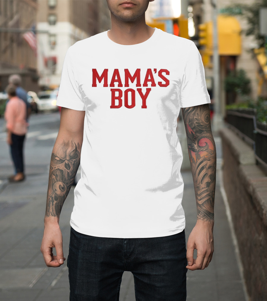 Mama's Boy Red Varsity T-Shirt