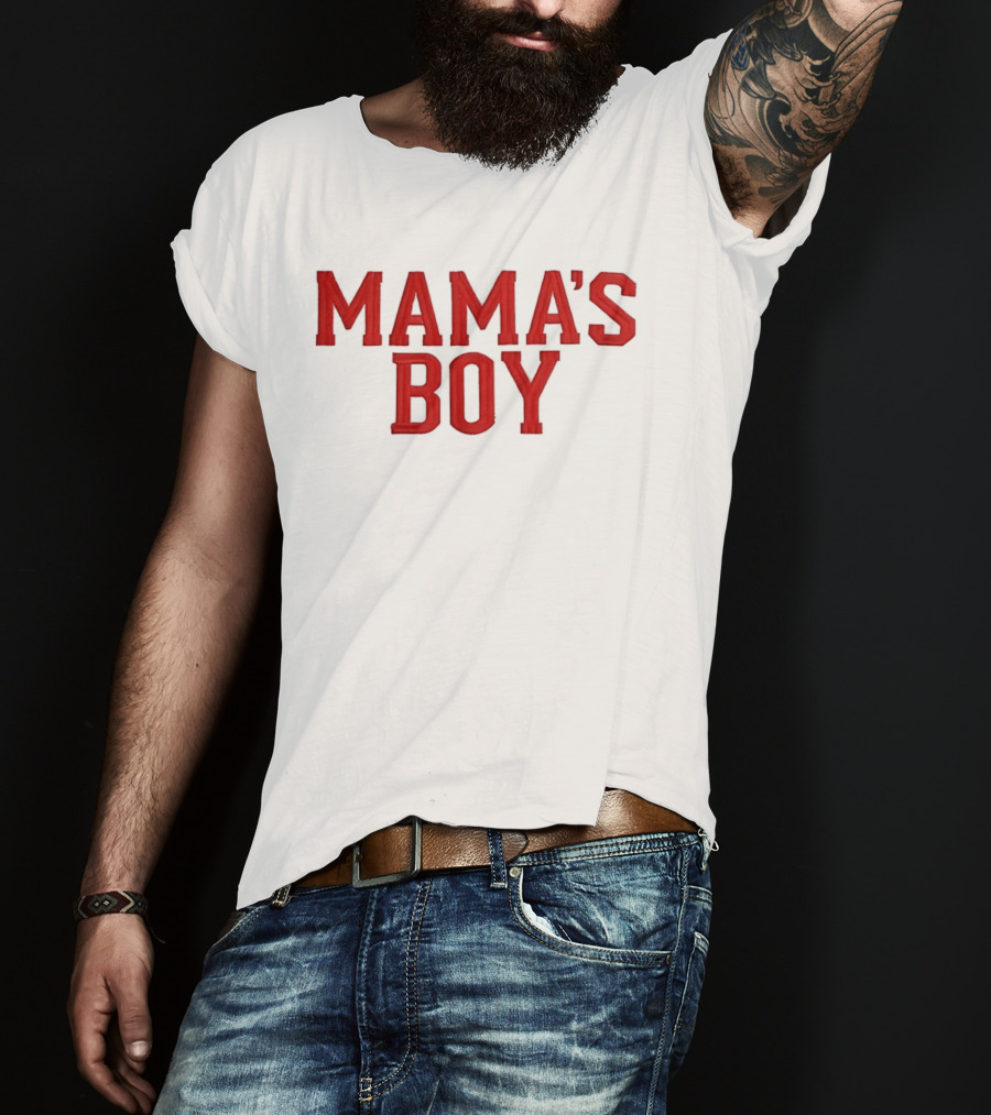 Mama's Boy Red Varsity T-Shirt