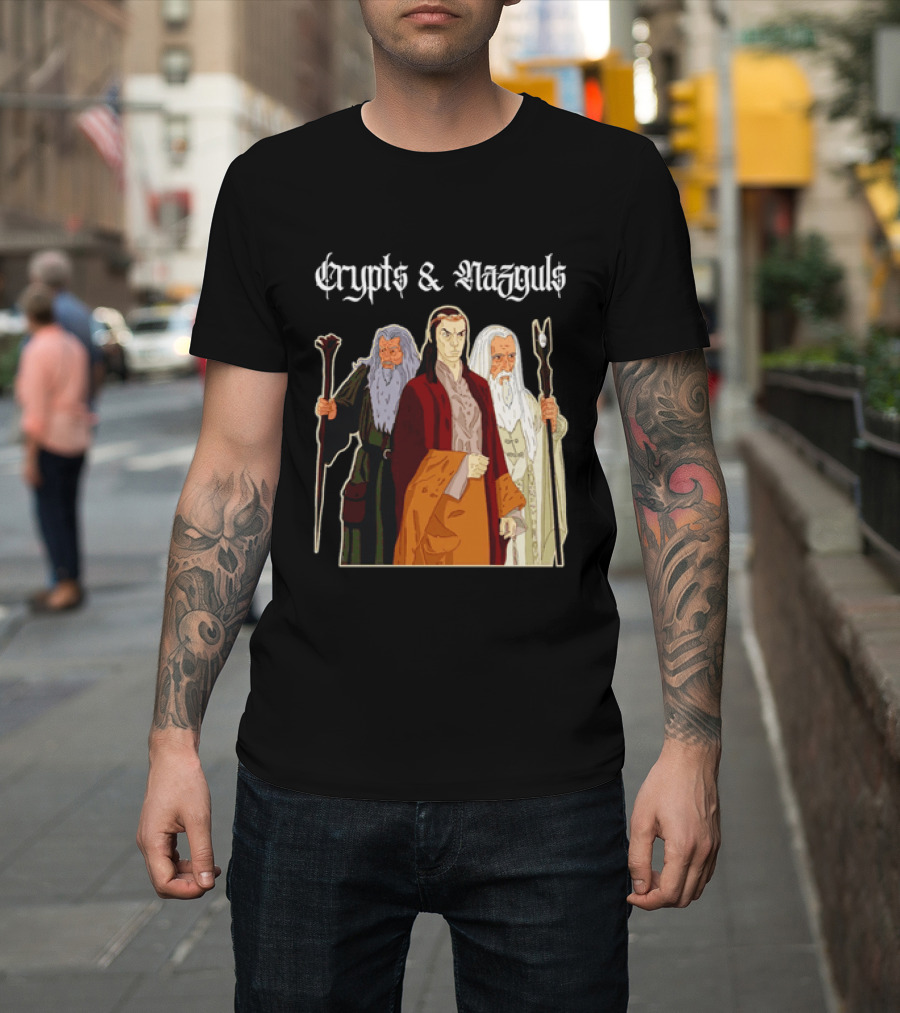 Crypts & Nazguls Dark Wizards Fantasy T-Shirt