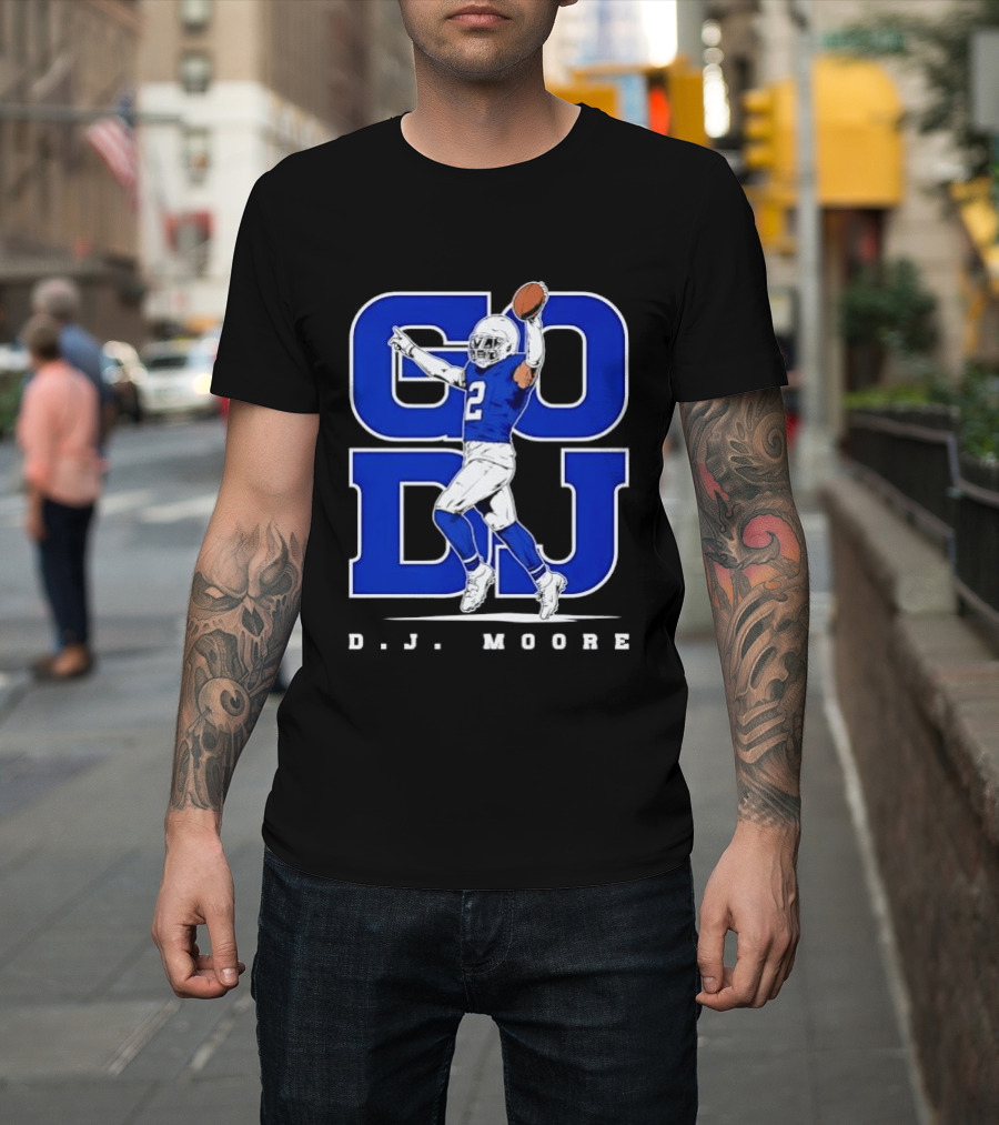 GO DJ D.J. Moore Football Player Buffalo Sports Blue 2 T-Shirt