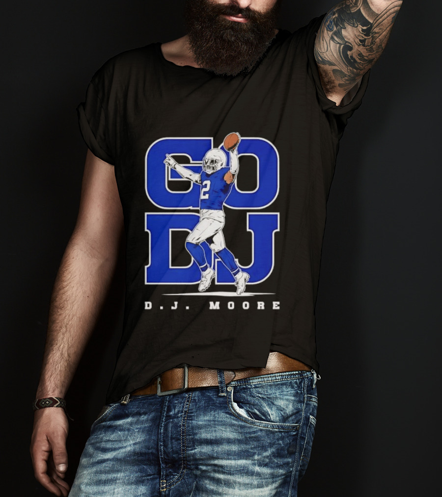 GO DJ D.J. Moore Football Player Buffalo Sports Blue 2 T-Shirt