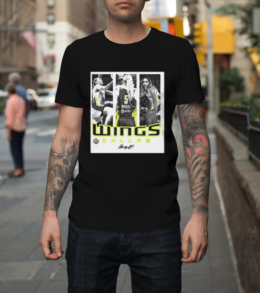 Wings Dallas Paige Bueckers Team Player 5 Basketball Hustle WNBA T-Shirt