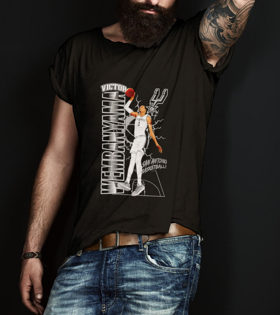 San Antonio Spurs Victor Wembanyama Basketball T-Shirt