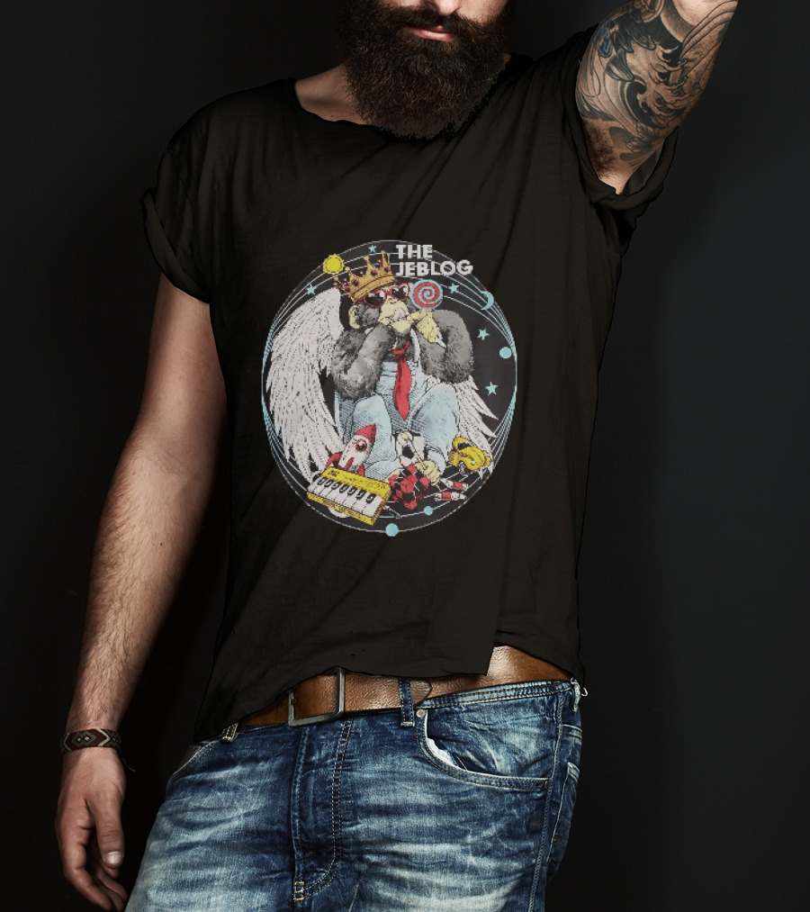 The Jeblogs Monkey Wings Crown Lollipop And Countdown Rocket T-Shirt