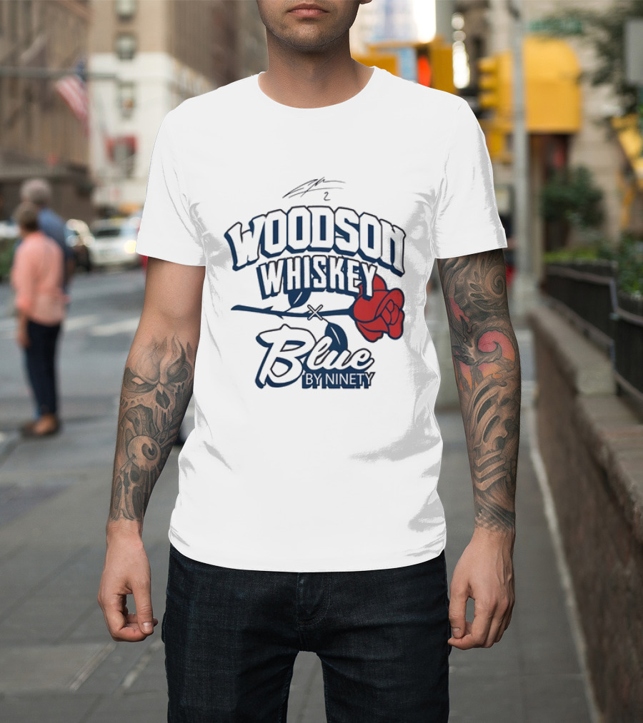 Woodson Whiskey Blue By Ninety Red Rose Collaboration T-Shirt