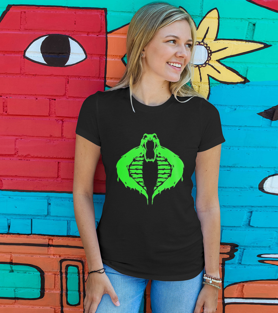GI Joe Cobra Neon Green Distressed Snake T-Shirt