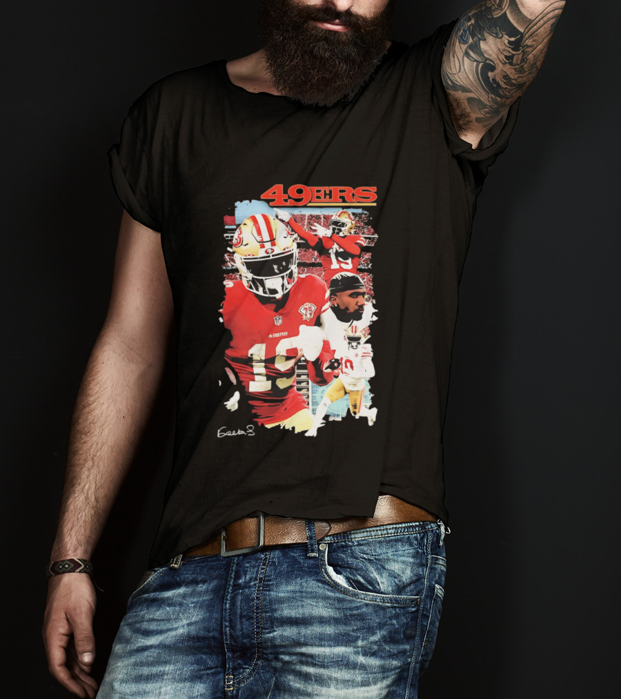 San Francisco 49ers Deebo Samuel 19 NFL Football Collage T-Shirt