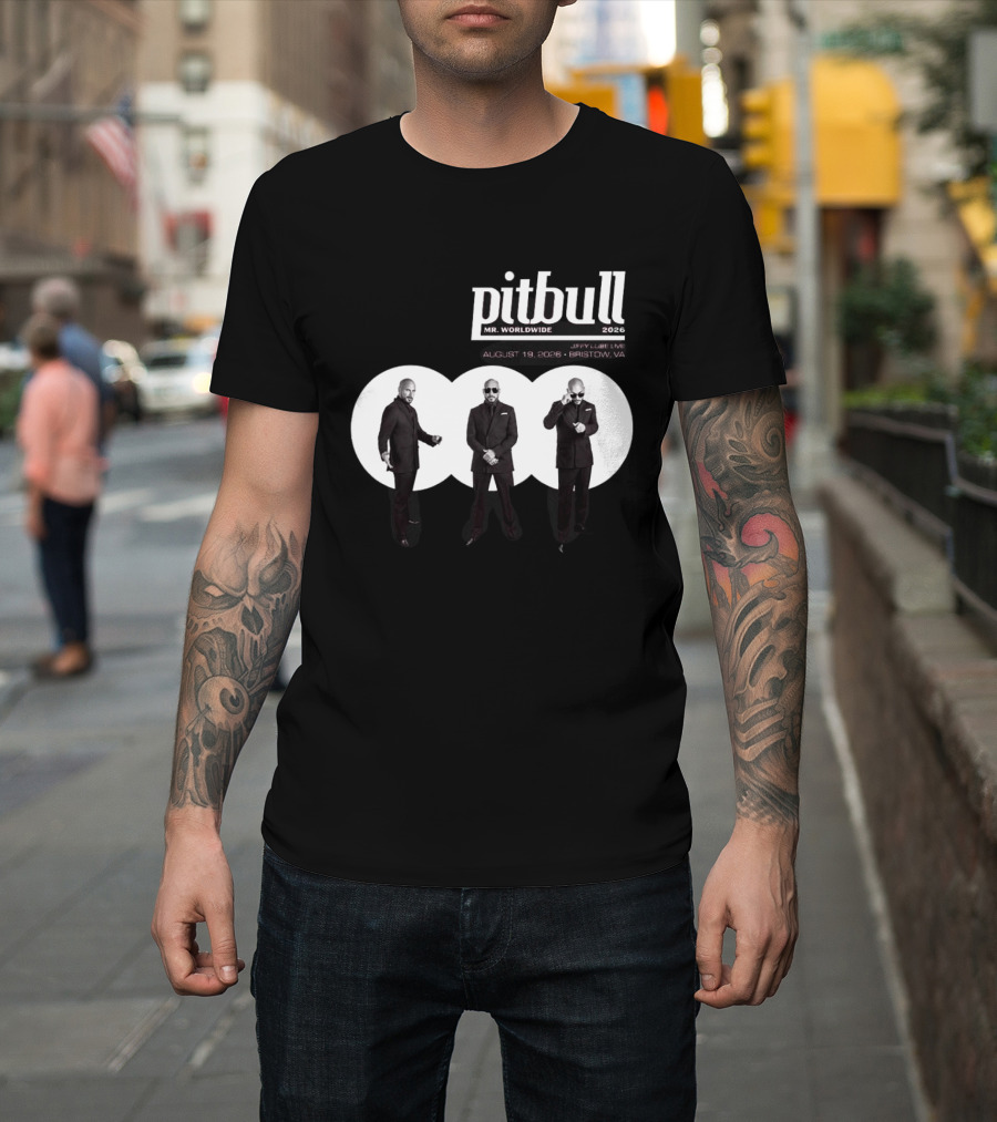 Pitbull Mr Worldwide 2026 Jiffy Lube Live Bristow VA August 19 Concert Event T-Shirt