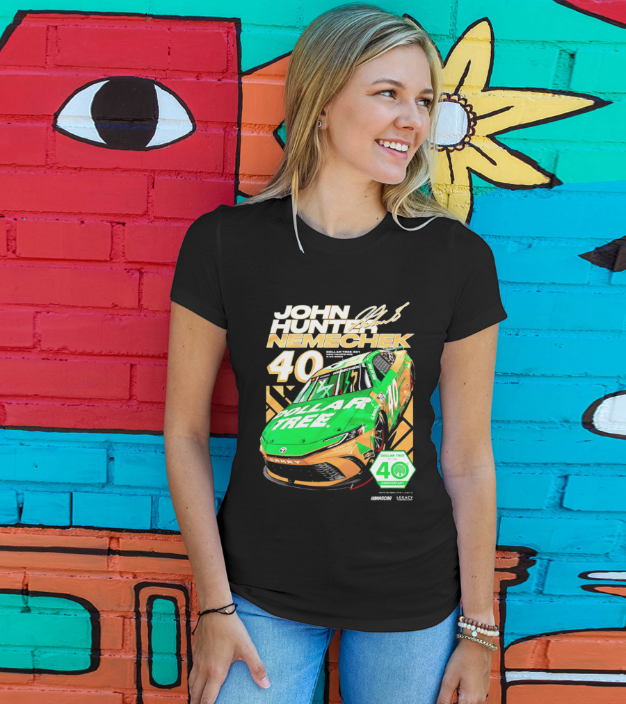 John Hunter Nemechek Dollar Tree 40 Anniversary Camry NASCAR Racing T-Shirt