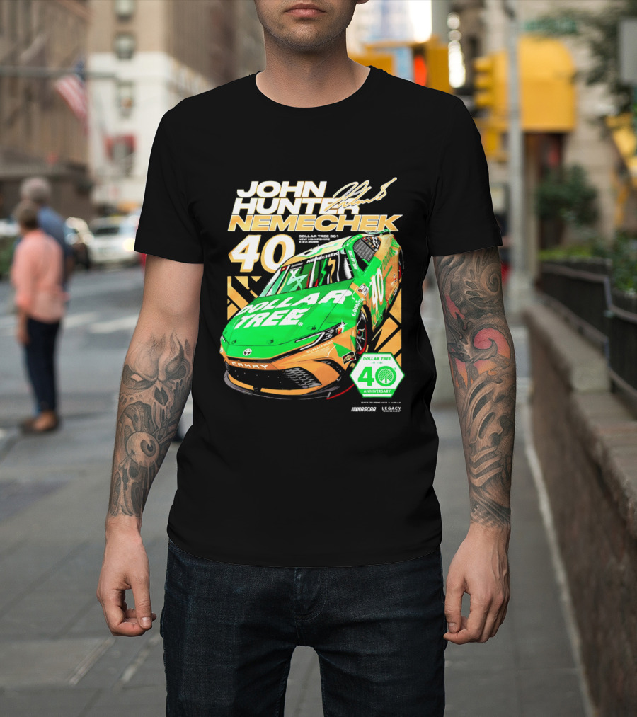 John Hunter Nemechek Dollar Tree 40 Anniversary Camry NASCAR Racing T-Shirt