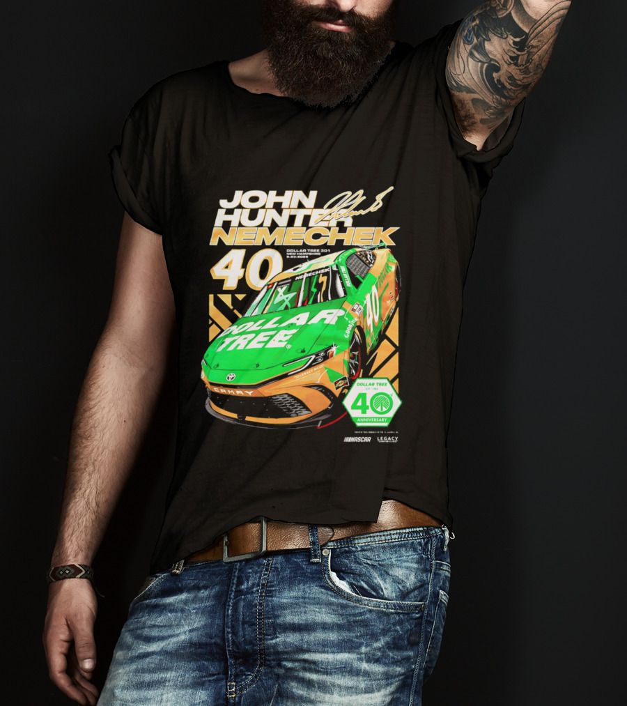 John Hunter Nemechek Dollar Tree 40 Anniversary Camry NASCAR Racing T-Shirt