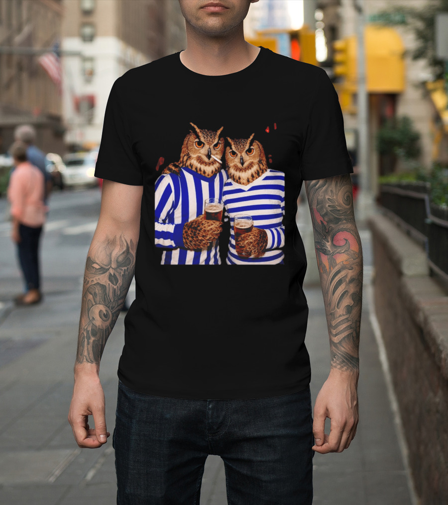 The Owls Night Out Classic Football Smoking Beer Party T-Shirt