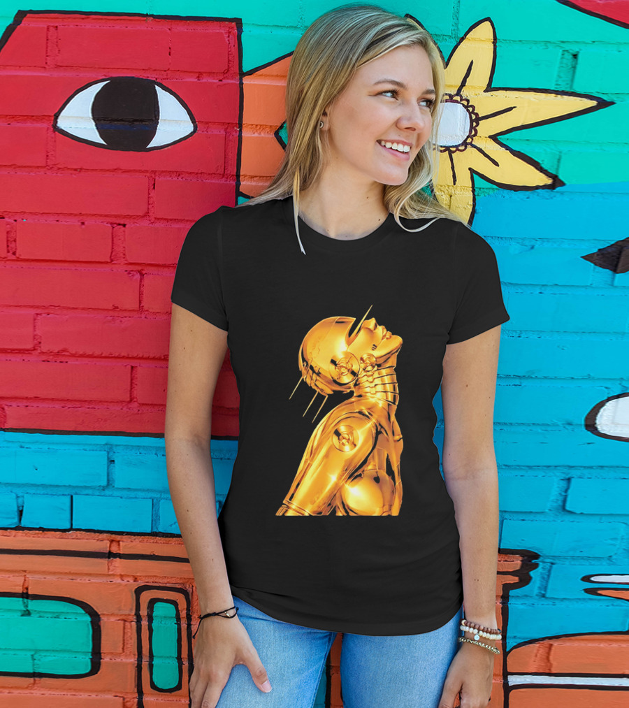 The Weeknd Echoes Of Silence Golden Futuristic Robot T-Shirt