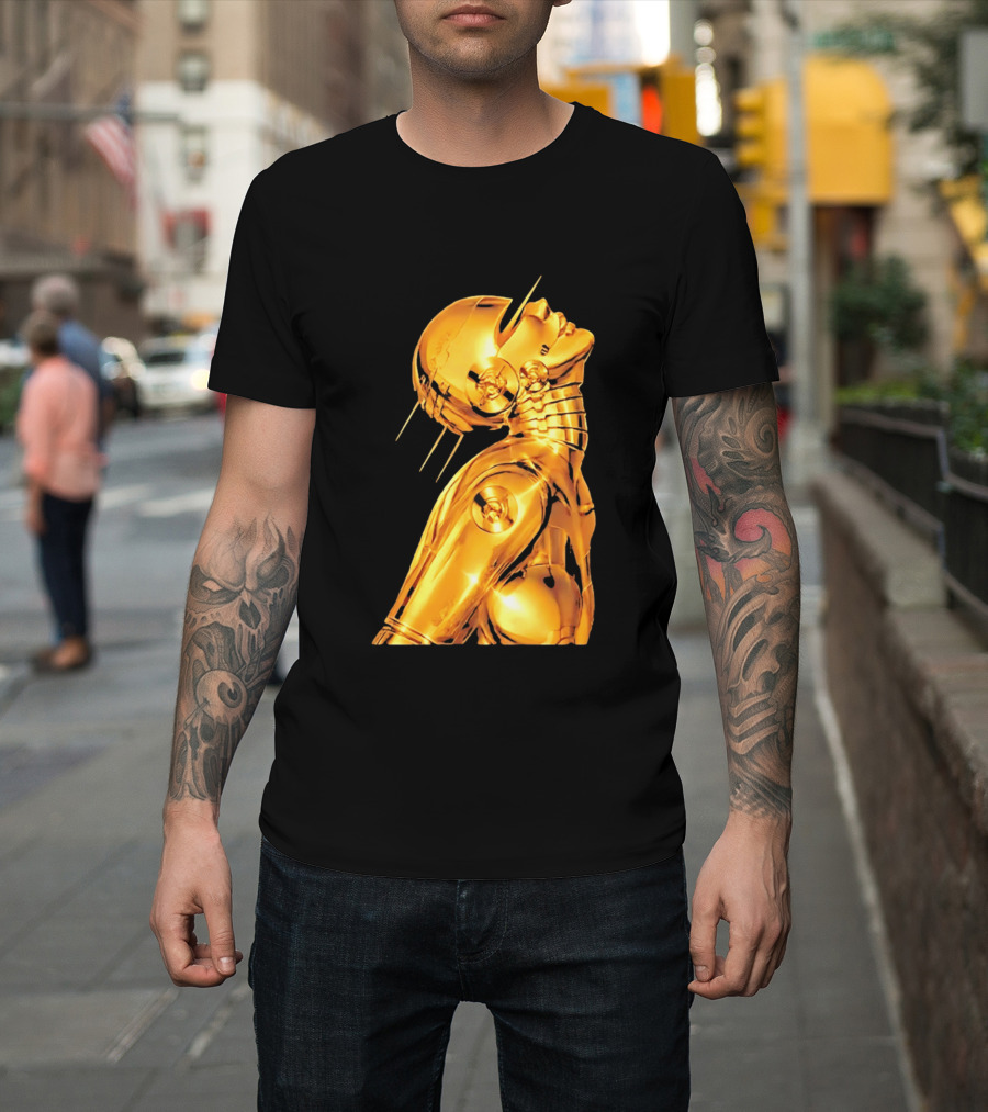 The Weeknd Echoes Of Silence Golden Futuristic Robot T-Shirt