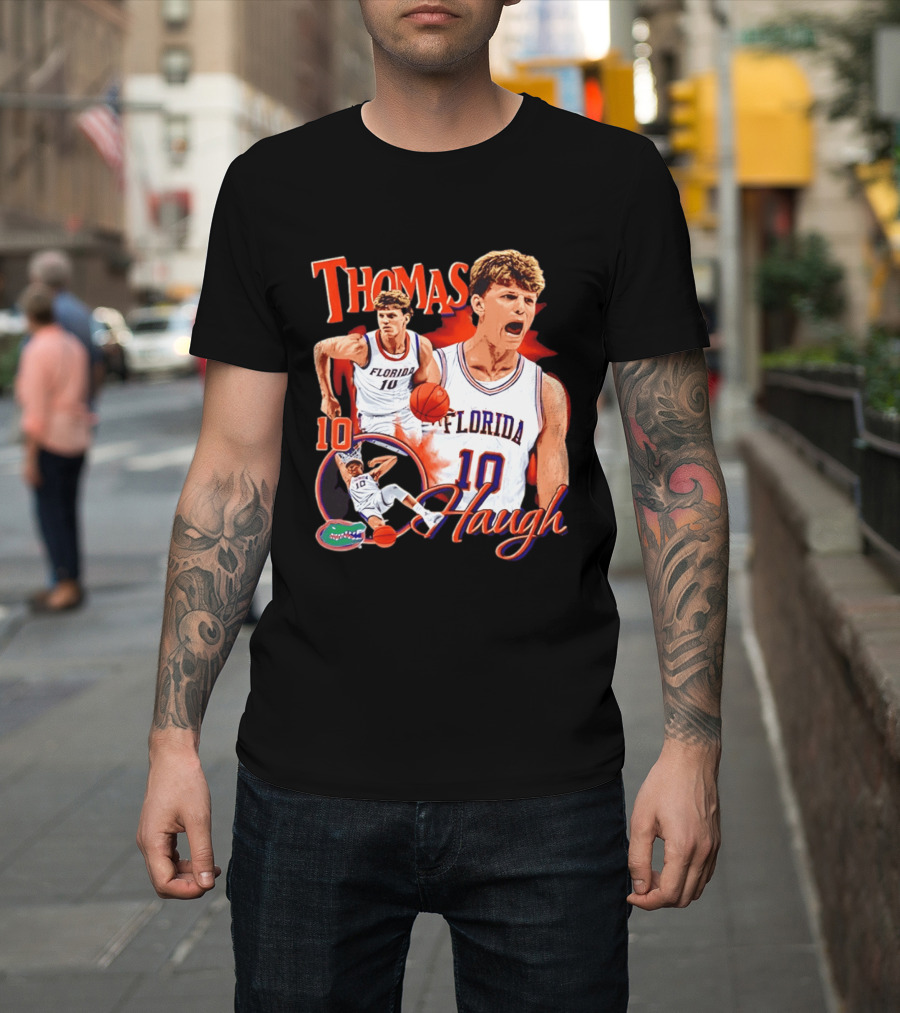 Thomas Haugh Florida Gators Basketball 10 NCAA Player T-Shirt