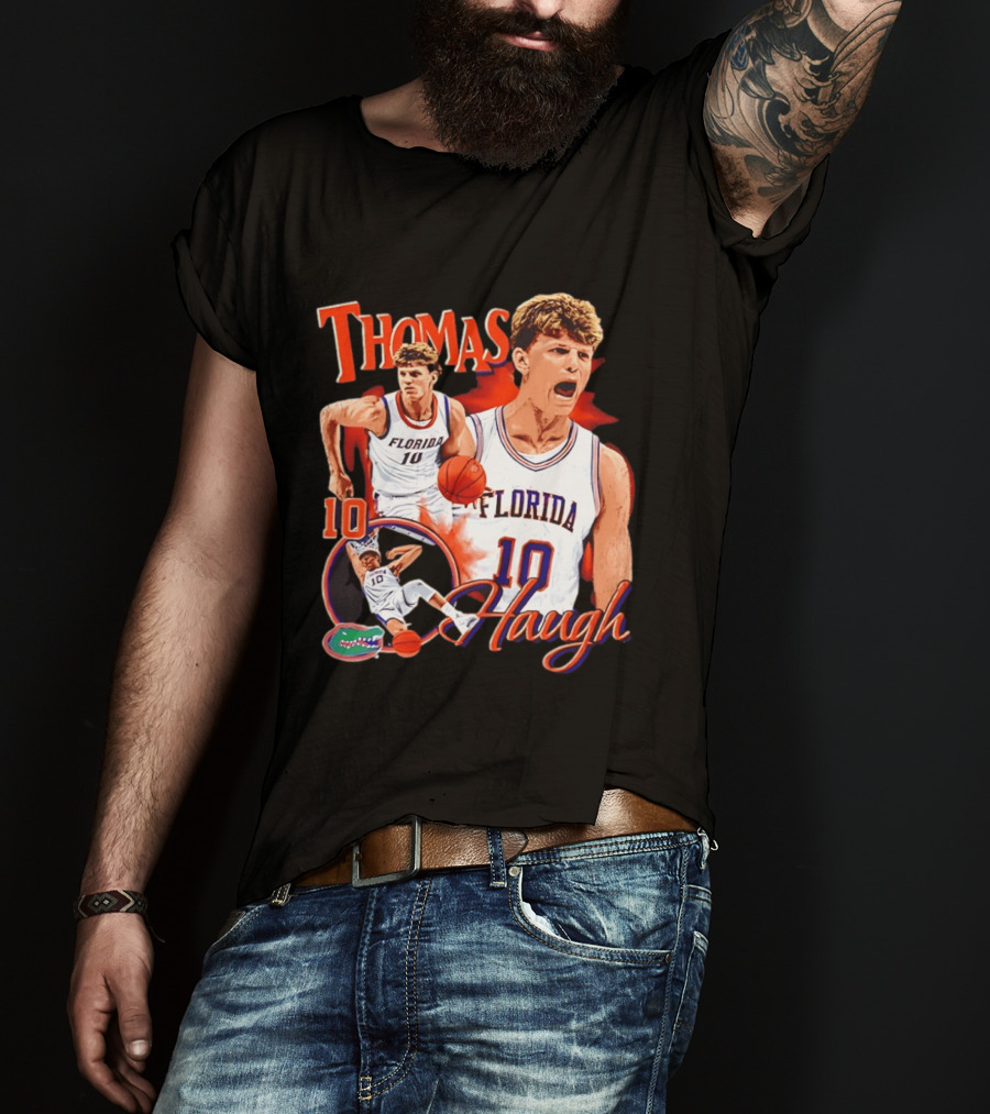 Thomas Haugh Florida Gators Basketball 10 NCAA Player T-Shirt