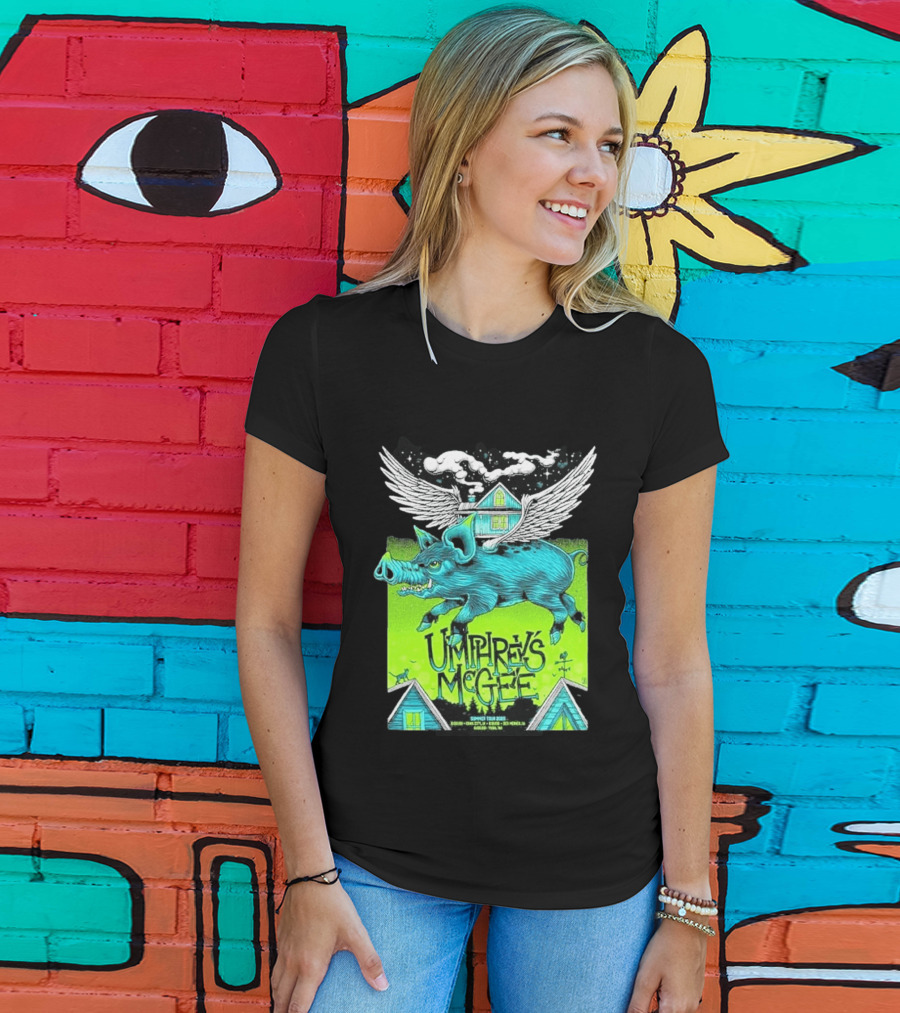 Umphrey's McGee Winged Pig Summer Tour 2026 Iowa City Des Moines Yuba T-Shirt