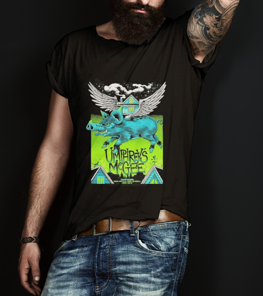 Umphrey's McGee Winged Pig Summer Tour 2026 Iowa City Des Moines Yuba T-Shirt
