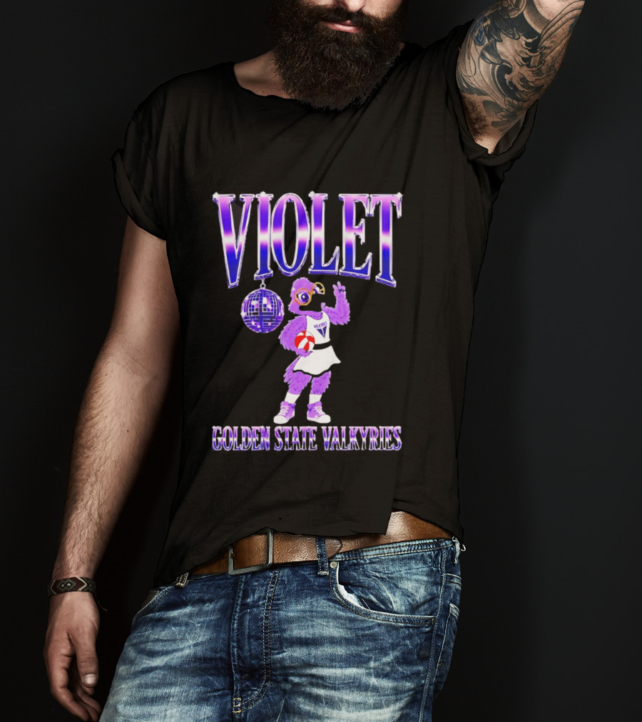 Violet Disco Golden State Valkyries Volleyball T-Shirt