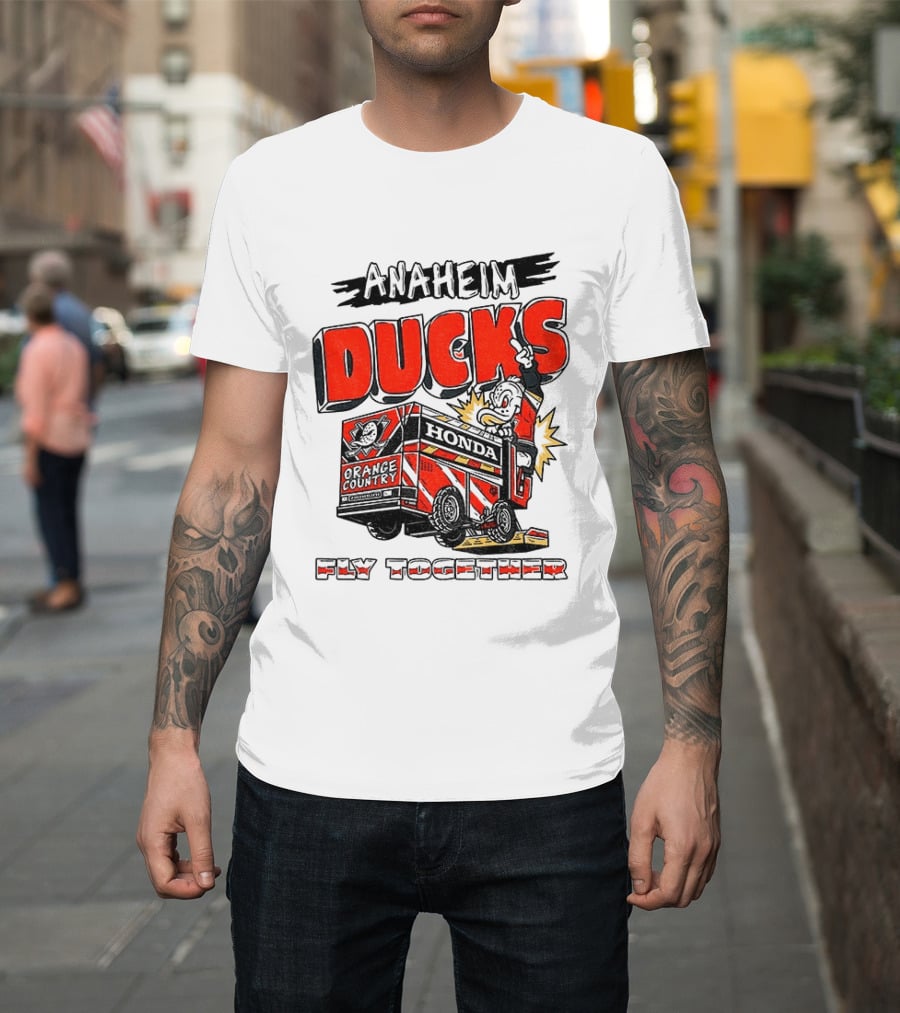 Anaheim Ducks Hockey Create Culture Honda Fly Together T-Shirt
