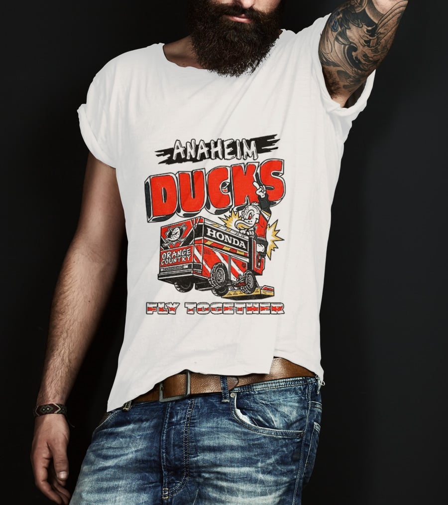 Anaheim Ducks Hockey Create Culture Honda Fly Together T-Shirt