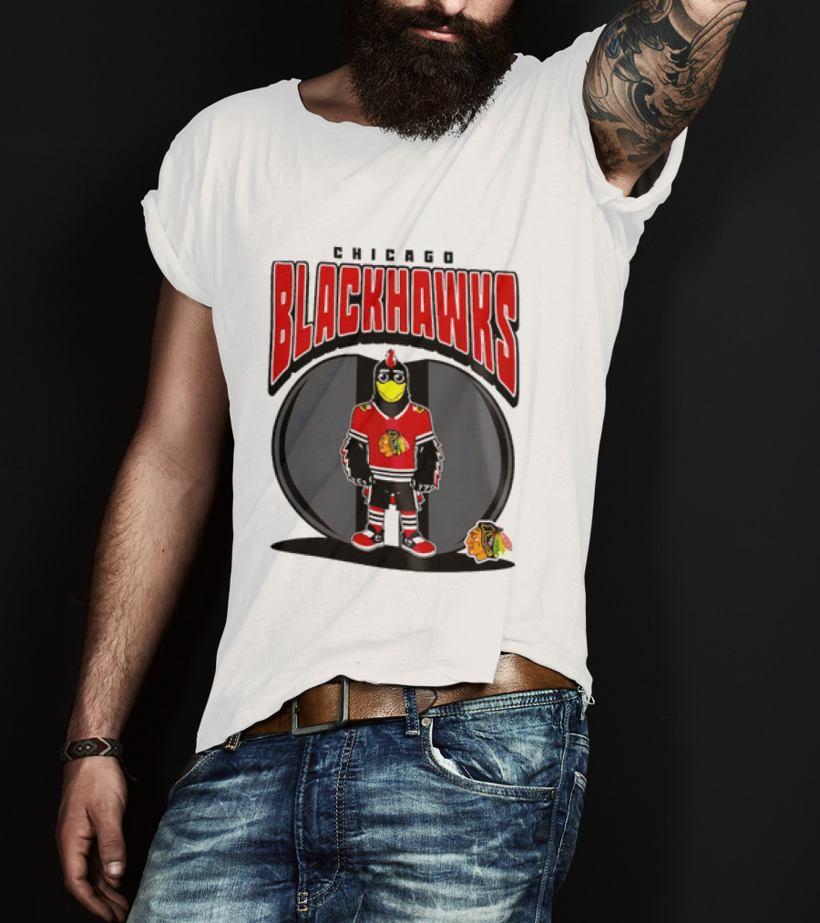 Chicago Blackhawks Mania NHL 2026 Mascot Hockey Fan Gear T-Shirt