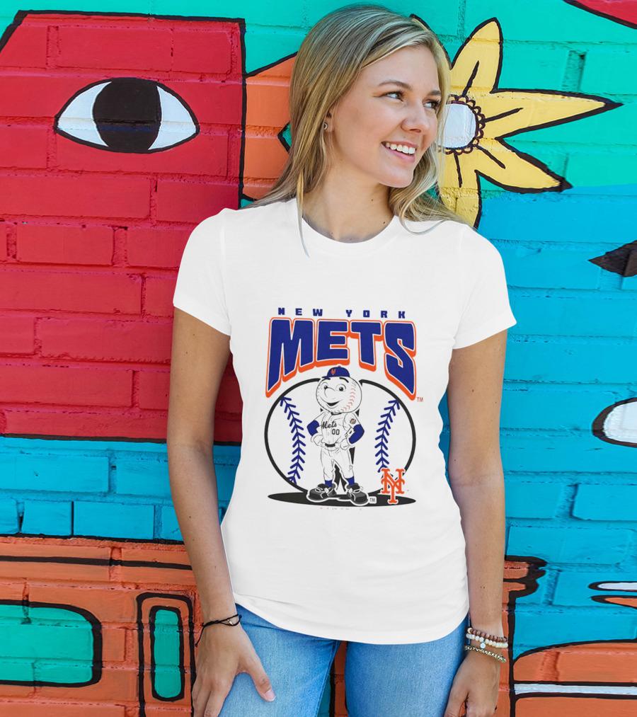 New York Mets Mr. Met Baseball 2026 Mania MLB Team Spirit T-Shirt