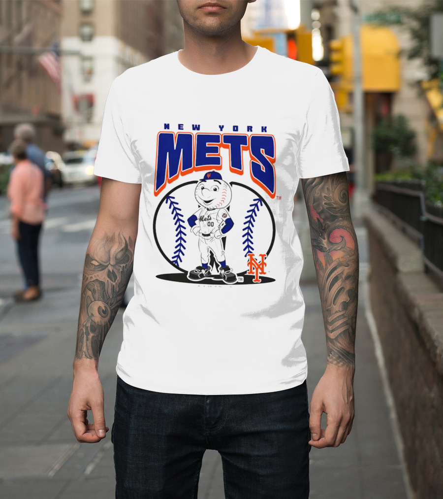 New York Mets Mr. Met Baseball 2026 Mania MLB Team Spirit T-Shirt