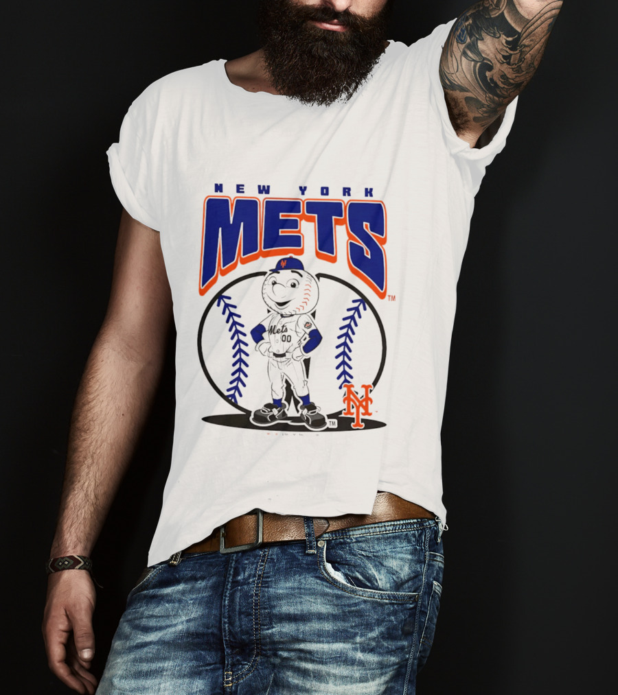 New York Mets Mr. Met Baseball 2026 Mania MLB Team Spirit T-Shirt