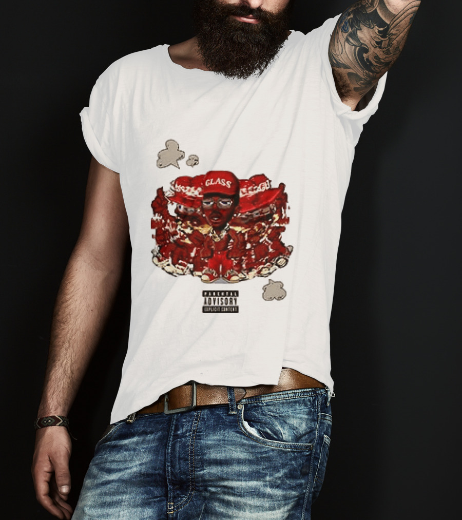Parental Advisory Explicit Content Tyler The Creator Glass Red Hat T-Shirt